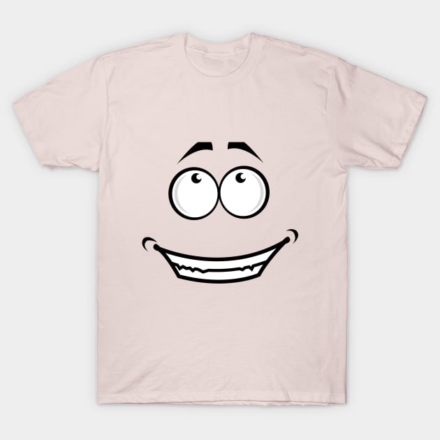 Happy Face Looking Up T-Shirt/Mask T-Shirt by Forever December